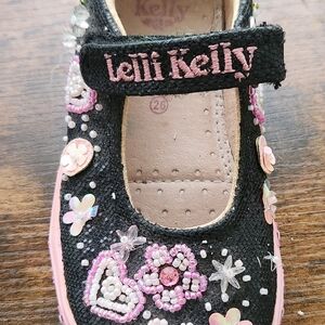 Lelli Kelly Velcro sneaker, Navy Blue, size   9.5. inside measures 6.5"